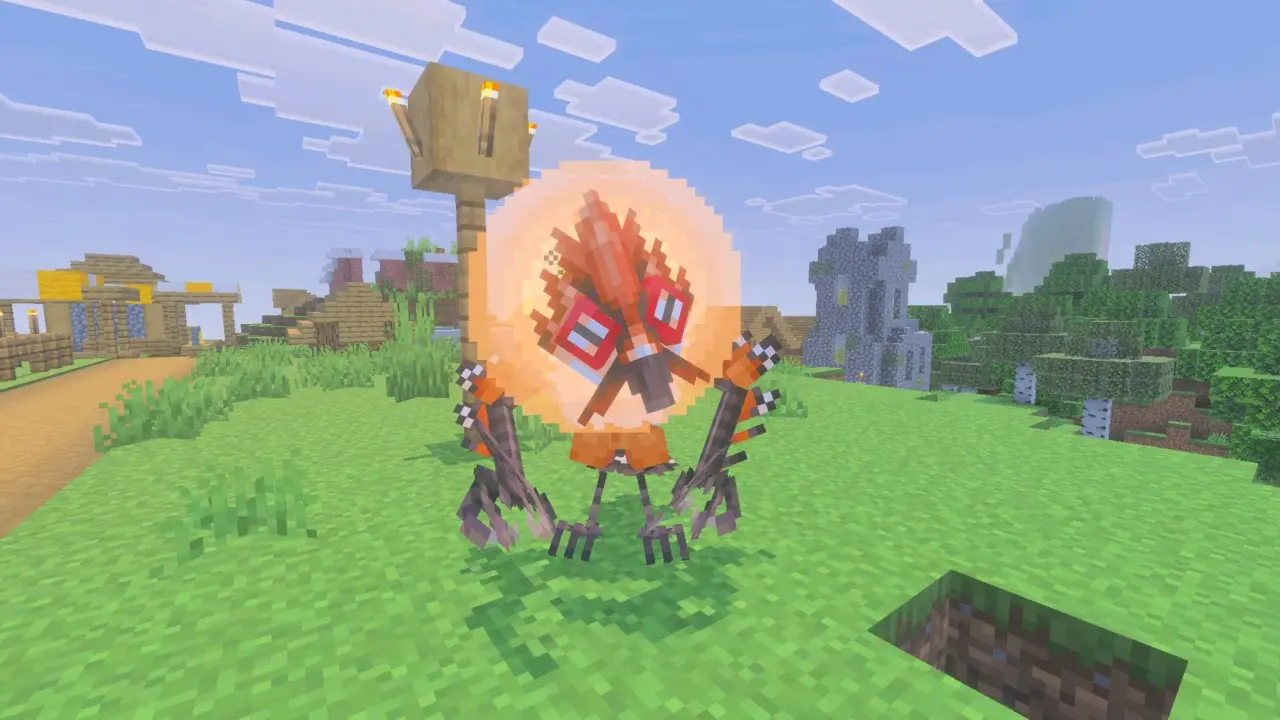 Раптор из Мода на Mowzies Mobs для Майнкрафт Бедрок