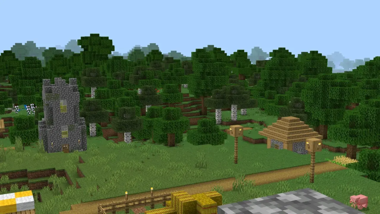 Лес из мода на Приближение в Майнкрафт ПЕ