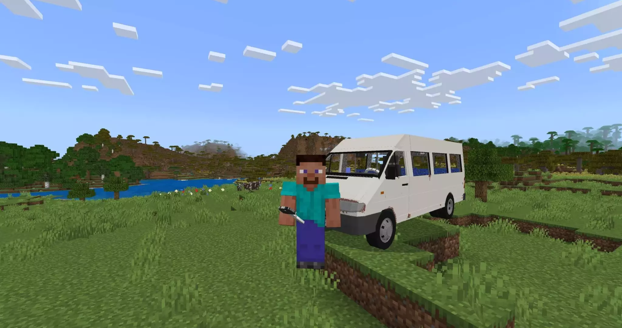 Скачать Мод на Мерседес Спринтер для Minecraft PE