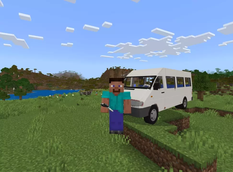 Скачать Мод на Мерседес Спринтер для Minecraft PE