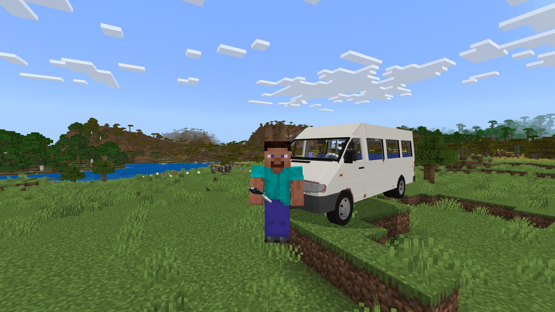 Minecraft Sprinter Mob Скачать Мод на Мерседес Спринтер для Майнкрафт Бедрок