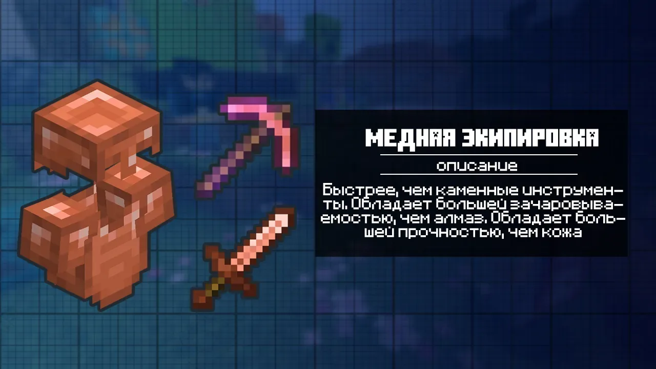 Медная экипировка из Майнкрафт 1.21