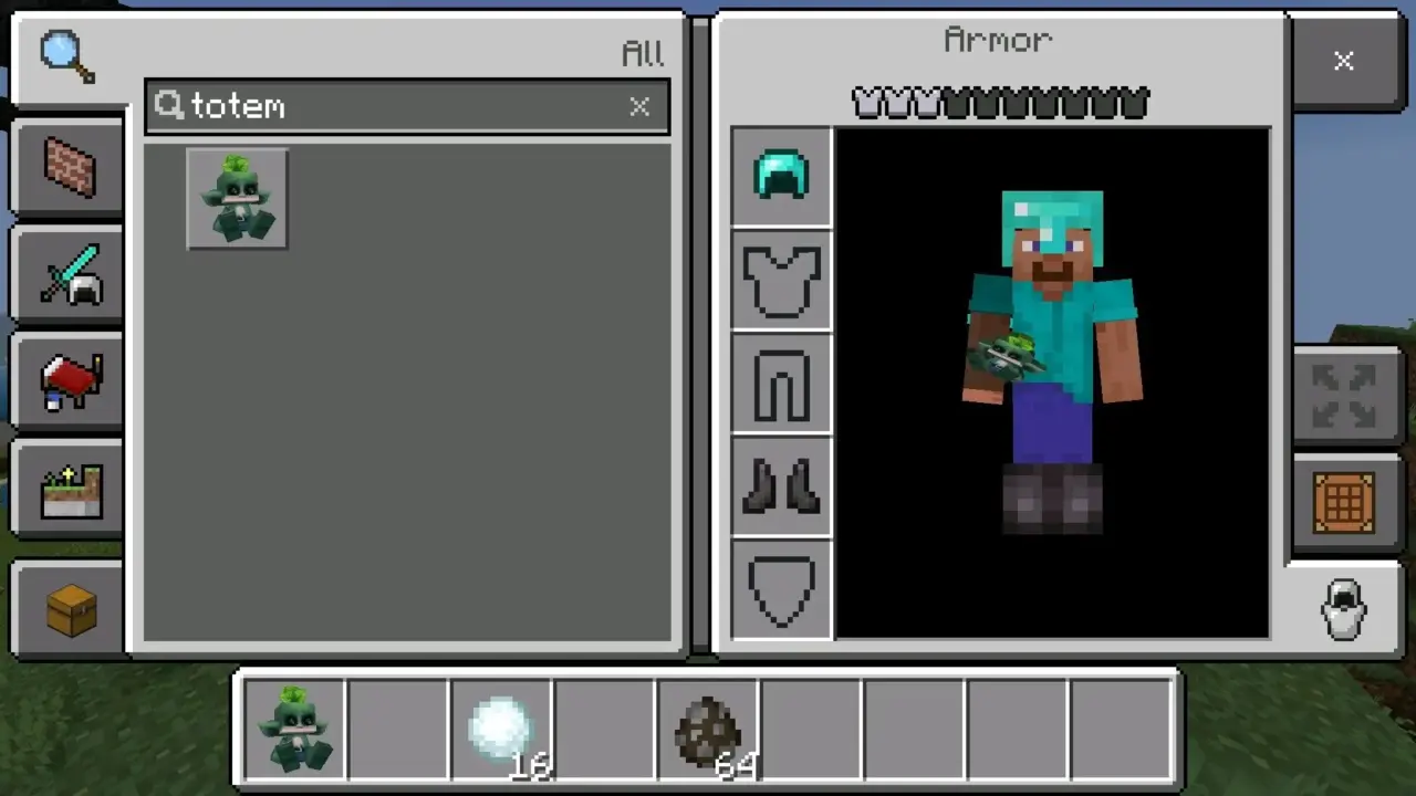 Хайтейл Тотем в интерфейсе из текстур для Майнкрафт 1.26