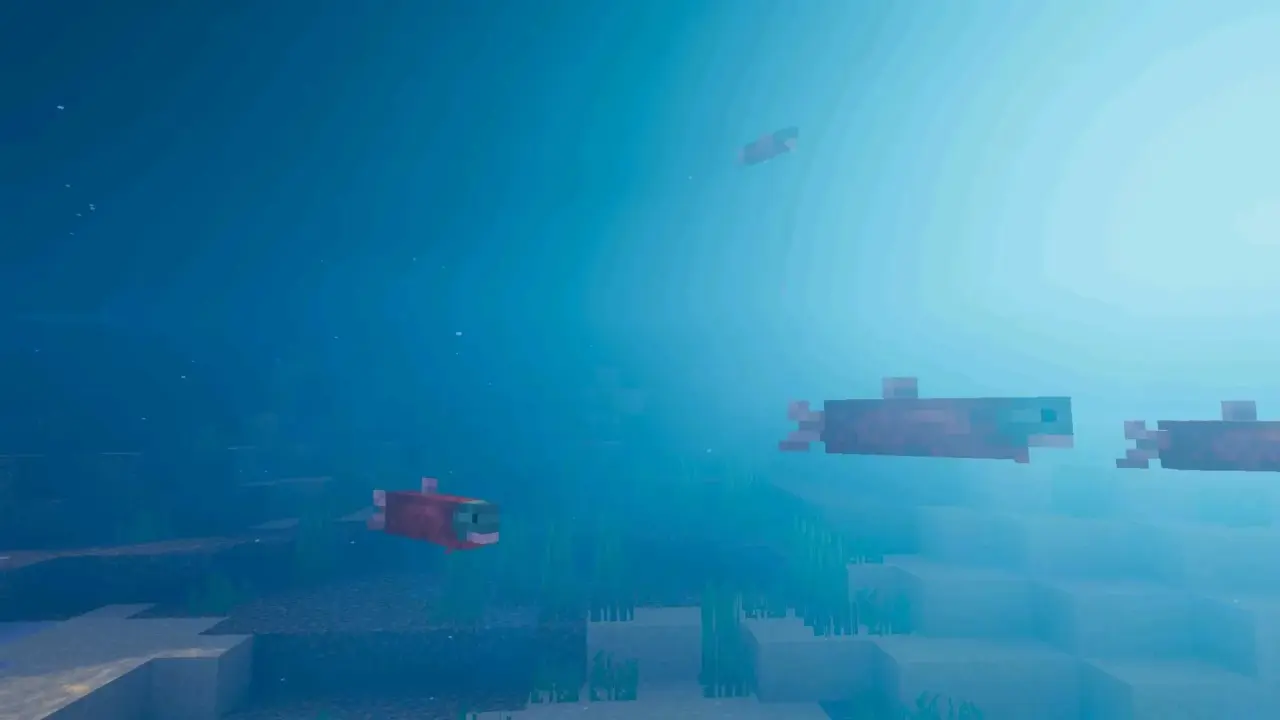 Подводный мир из шейдеров на Майнкрафт 1.26