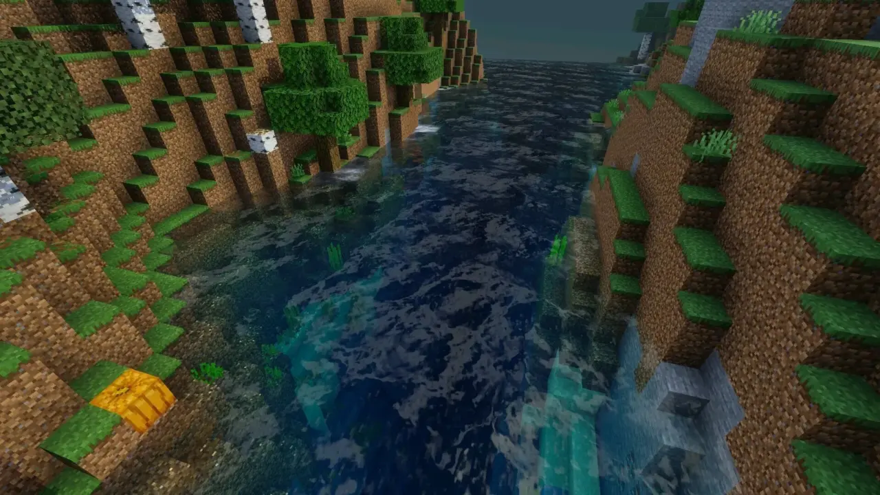 Вода из шейдеров на Майнкрафт 1.26
