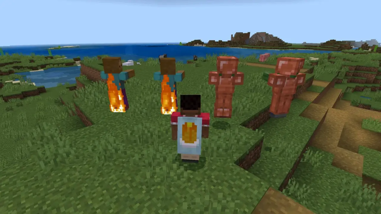 Герой из мода на Херобрина в Майнкрафт ПЕ