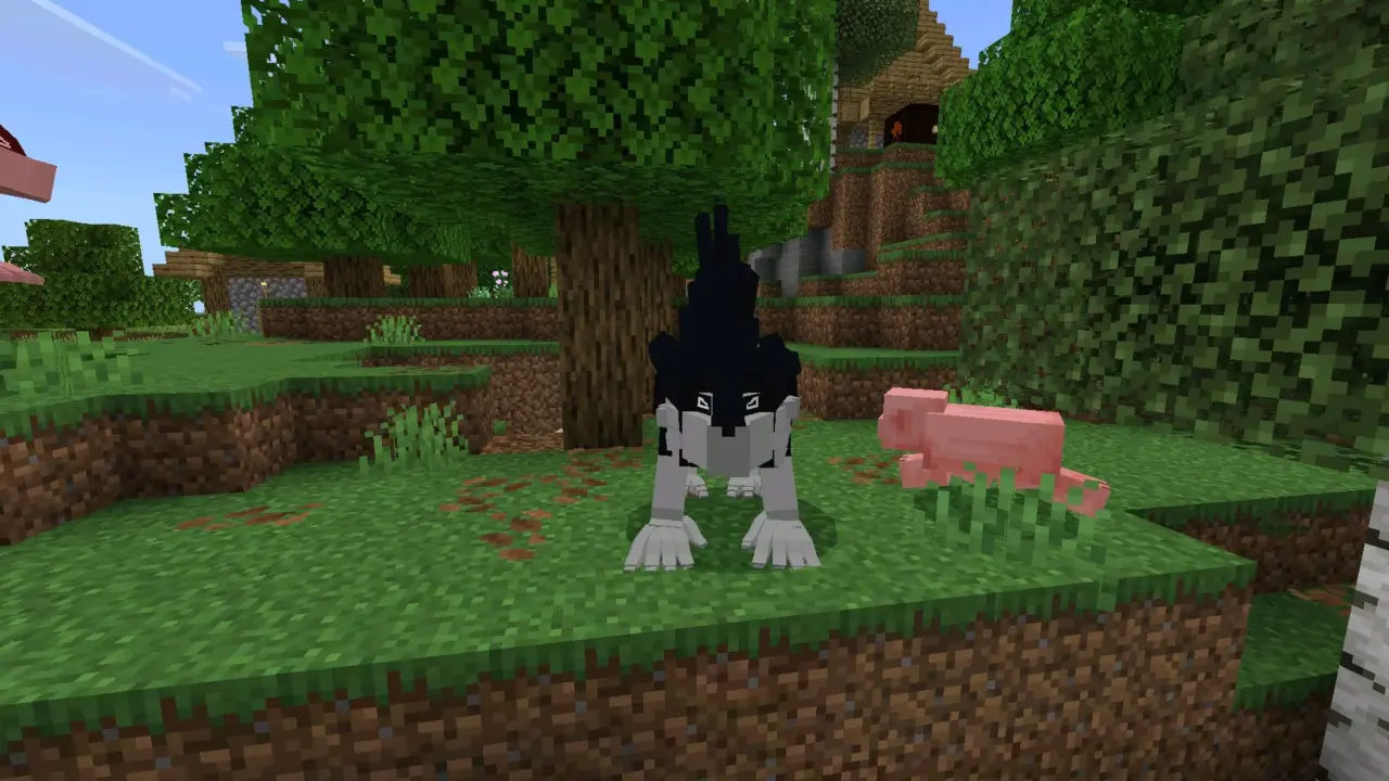 Волк из мода Jujutsu Kaisen для Майнкрафт ПЕ