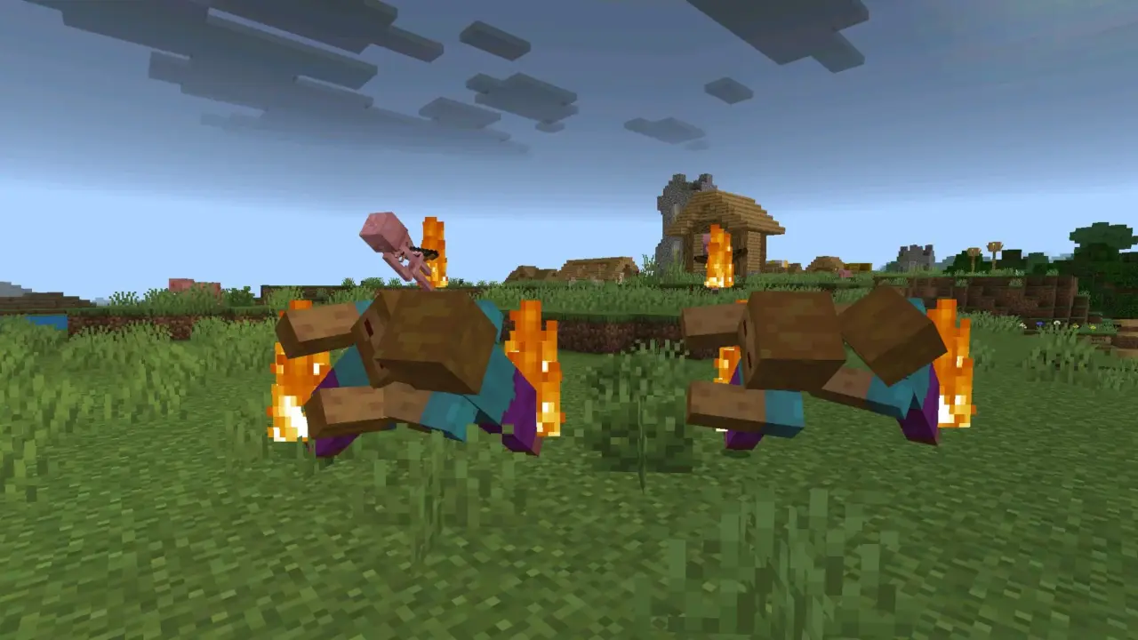 Зомби из мода на Херобрина в Майнкрафт ПЕ