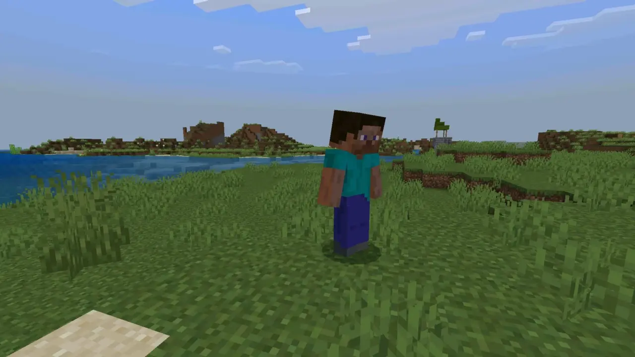 Стив из мода AI Player для Майнкрафт ПЕ