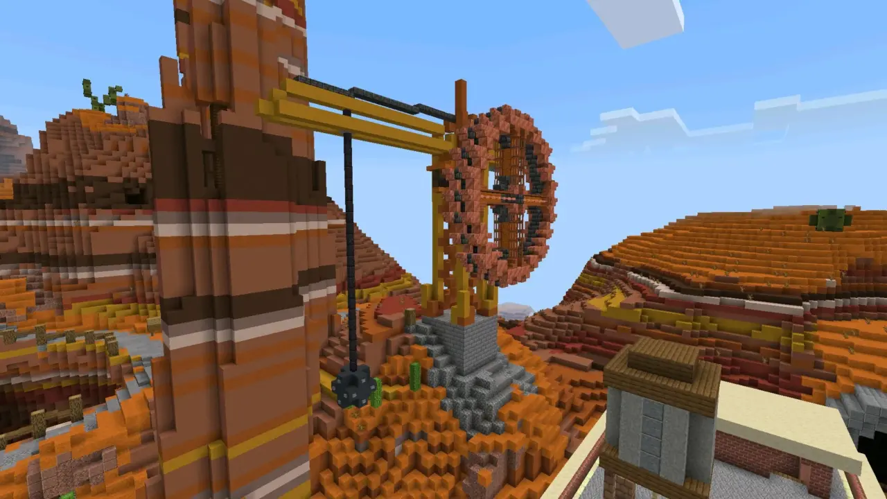 Кран из карты Симулятор Шахтера для Minecraft PE