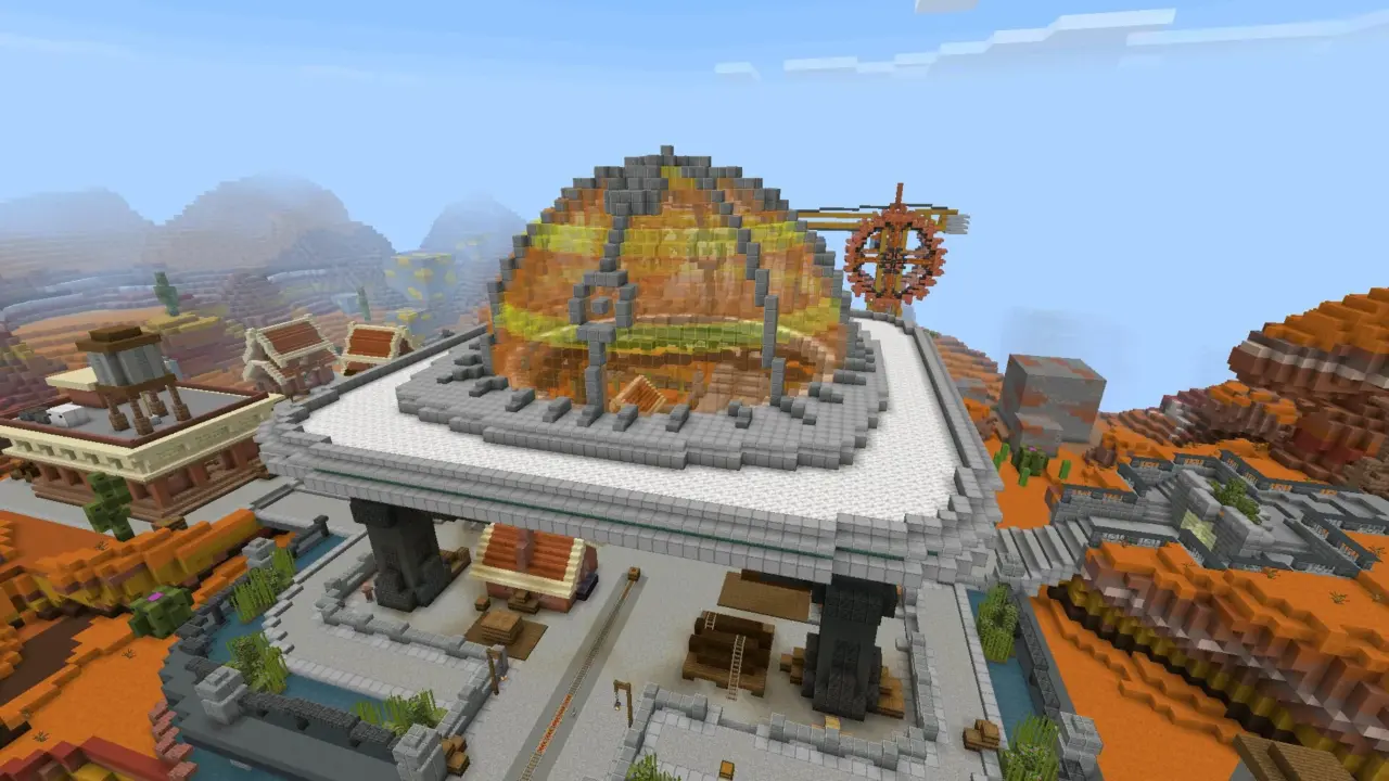 Купол из карты Симулятор Шахтера для Minecraft PE
