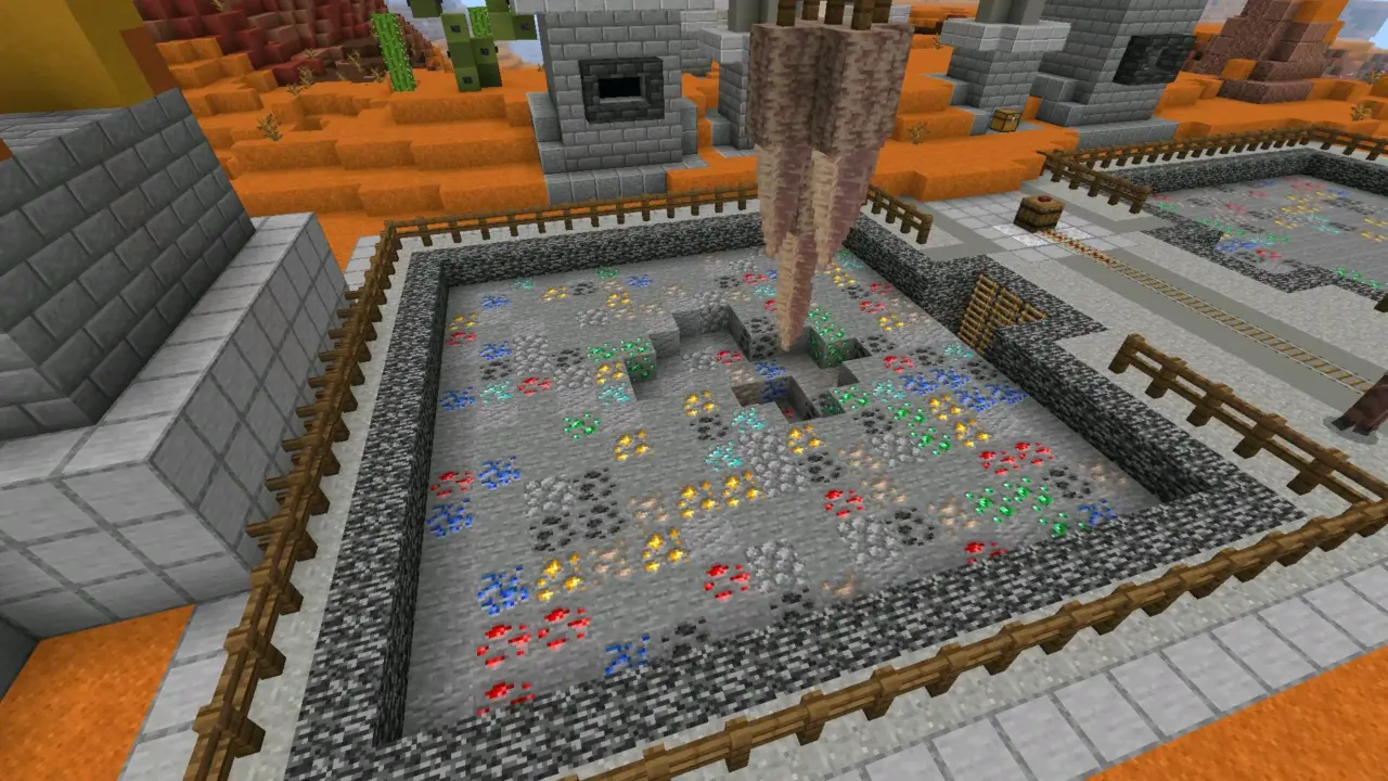 Руды из карты Симулятор Шахтера для Minecraft PE