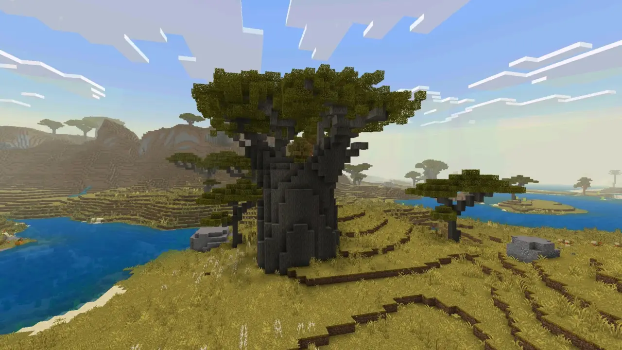 Дерево из мода RLCraft для Майнкрафт ПЕ
