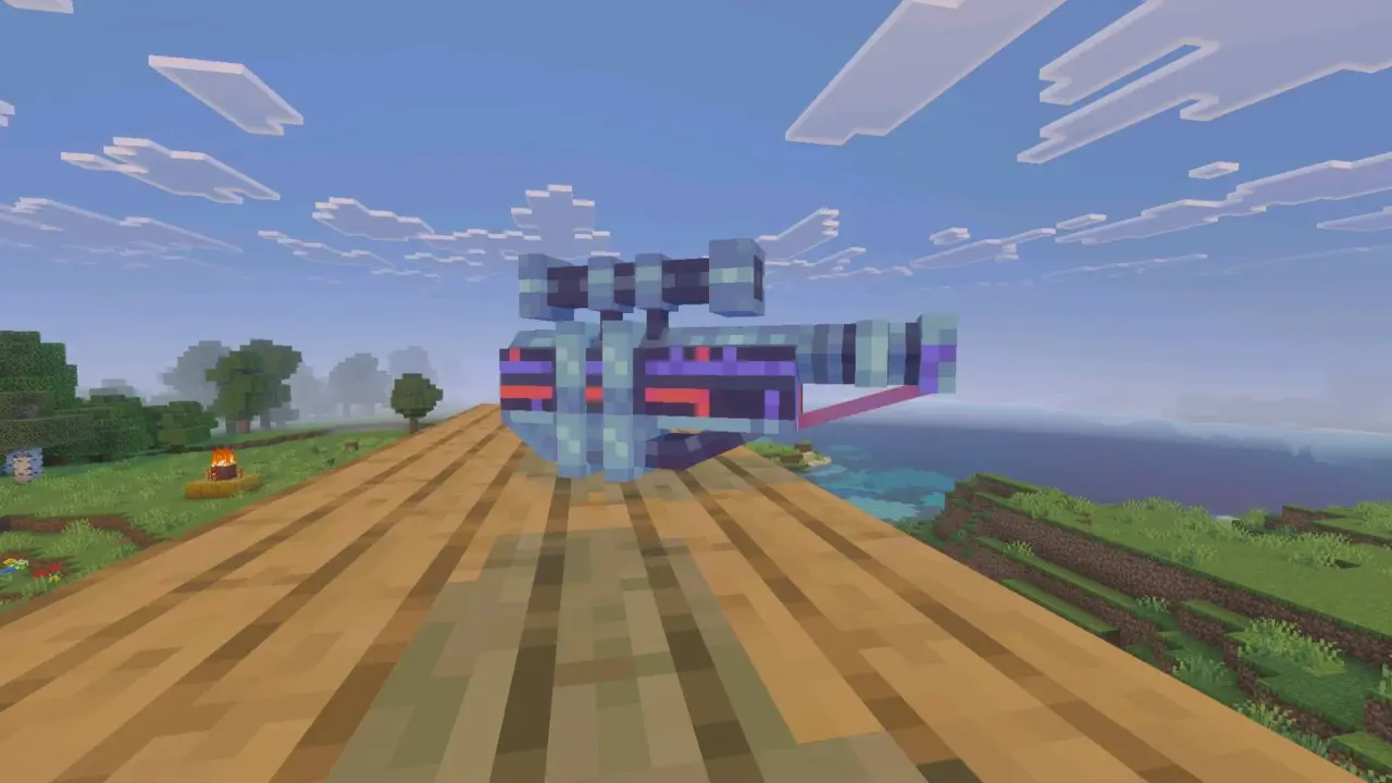 Оружие из Мода Orbital Railgun для Майнкрафт ПЕ