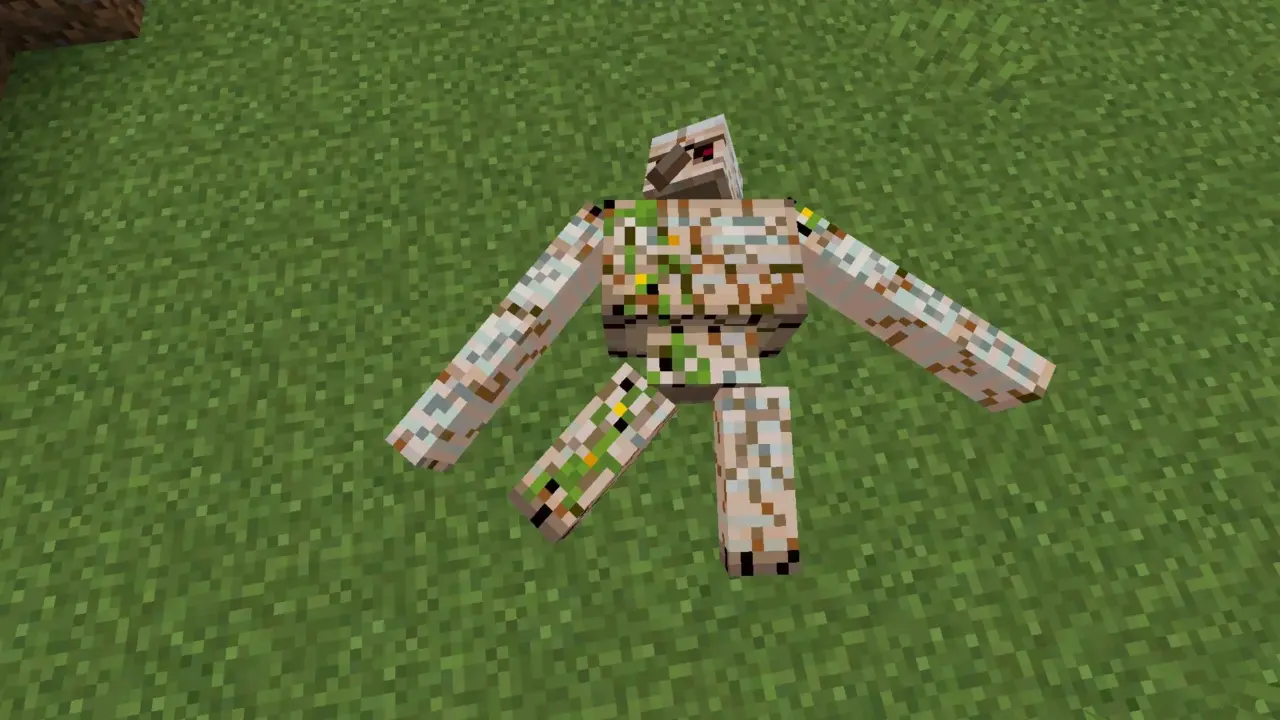 Голем из Мода Physics Pro для Minecraft Bedrock