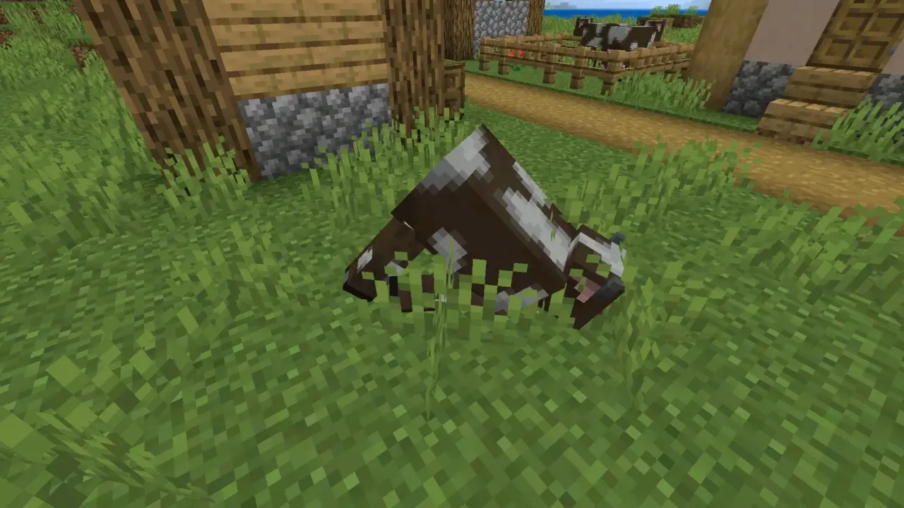 Корова из Мода Physics Pro для Minecraft Bedrock