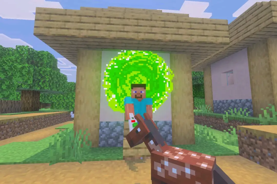 Мод на Портал Ган для Minecraft Bedrock