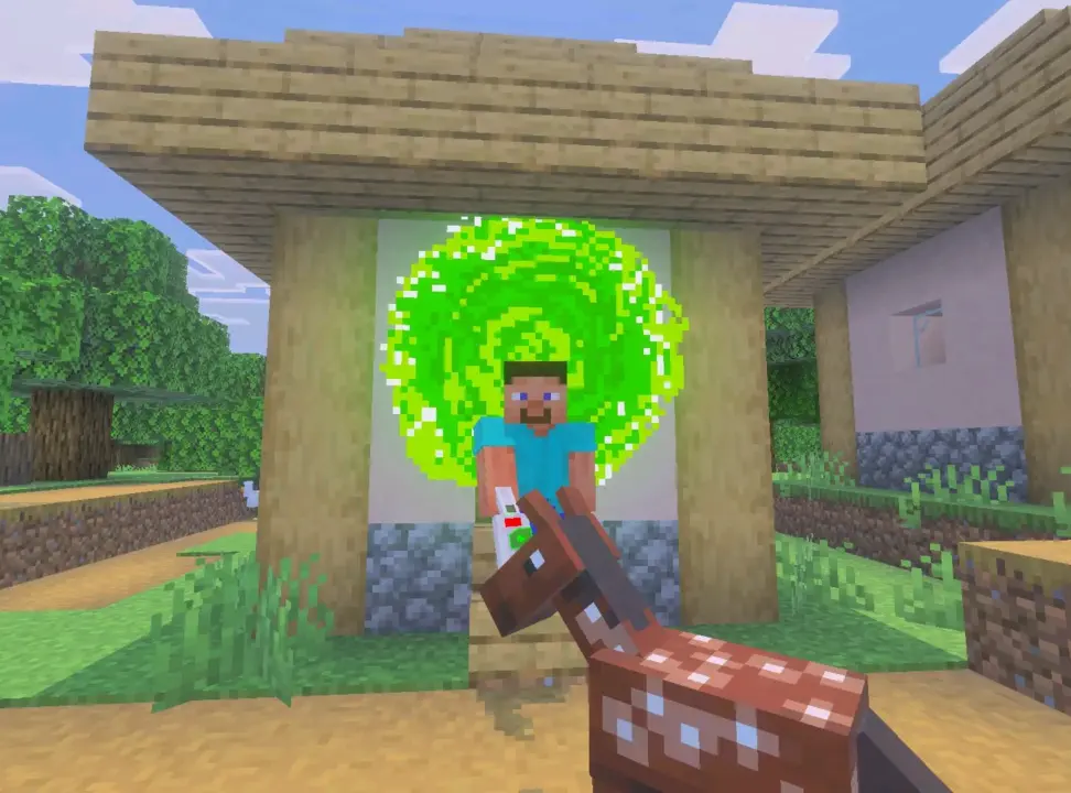 Мод на Портал Ган для Minecraft Bedrock