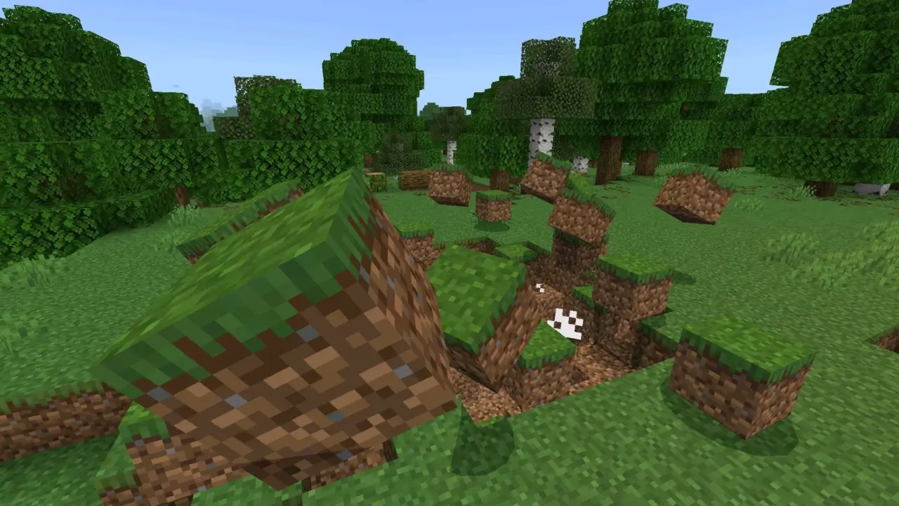 Взрыв из Мода Physics Pro для Minecraft Bedrock